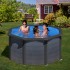 Piscina Gre Kea circular grafito KIT240GF