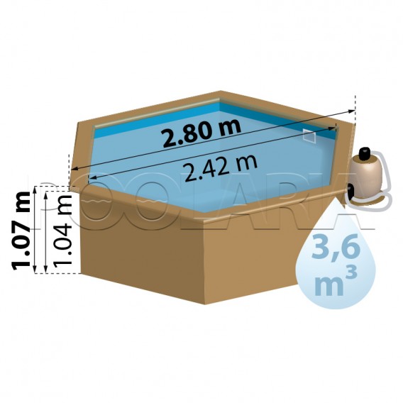 Dimensiones piscina Gre Sunbay Lili 2 800008