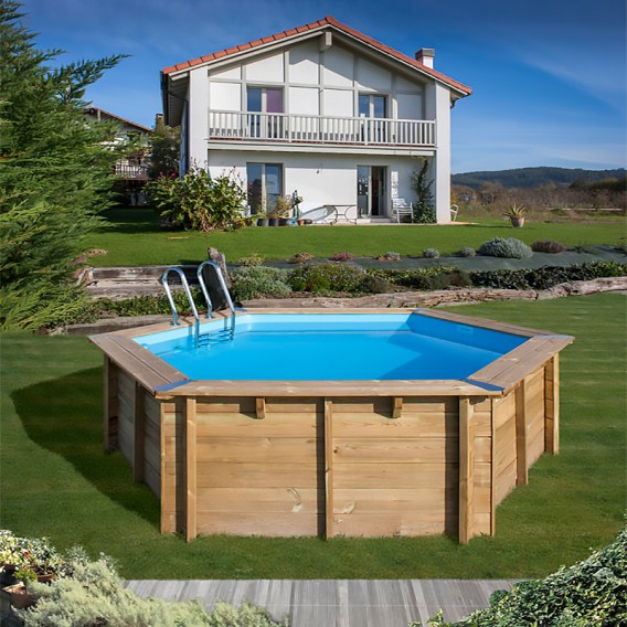 Piscina de madera Gre Sunbay Vanille 2 redonda