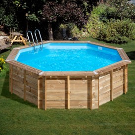 Piscina de madera Gre Sunbay Violette 2 redonda