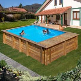 Piscina de madera Gre Sunbay Evora Plus rectangular