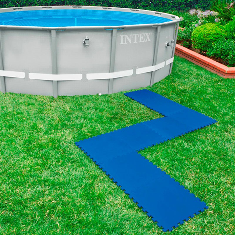 Protector suelo Intex para piscinas 50x50x1 cm 8 piezas | Poolaria