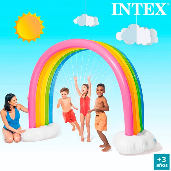 Arcoíris gigante hinchable Intex con rociador 56597NP