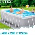 Piscina Intex Prism Frame 400x200x122 dep. cartucho 26790NP