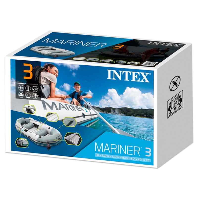 Barca Hinchable con Remos INTEX Mariner 3 (297 x 127 x 46 cm)