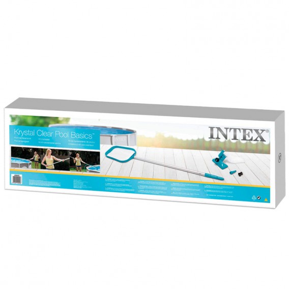 Kit de mantenimiento piscinas con mango telescópico Intex 28002