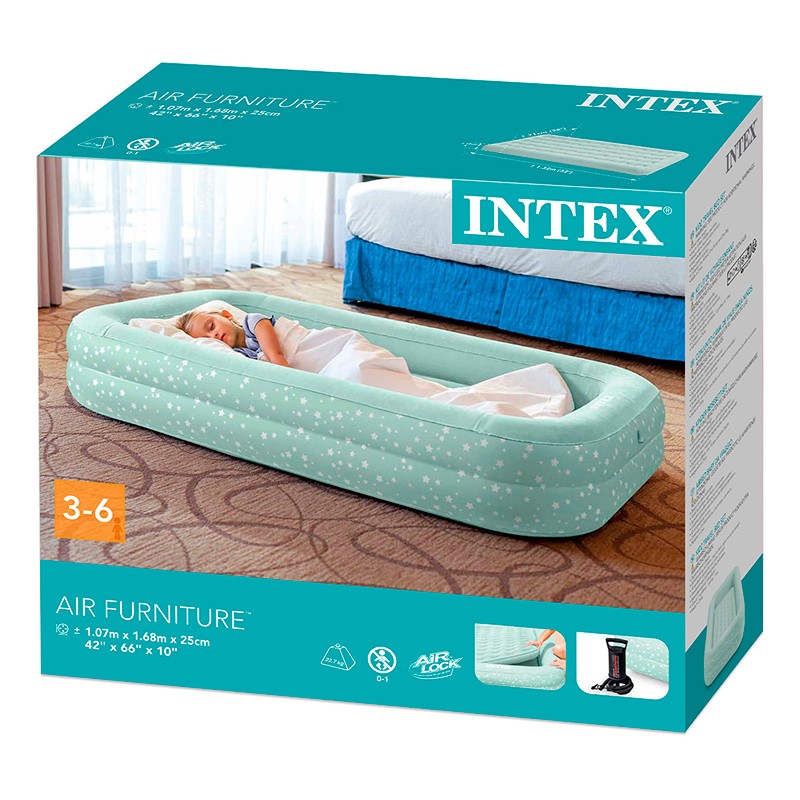 Colchón hinchable Intex 66810 cama niños individual camping portátil