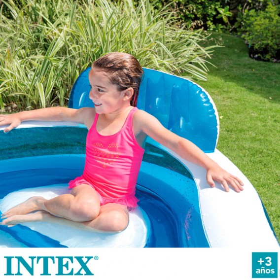 Piscina hinchable con asientos Intex 229x229x66 56475NP