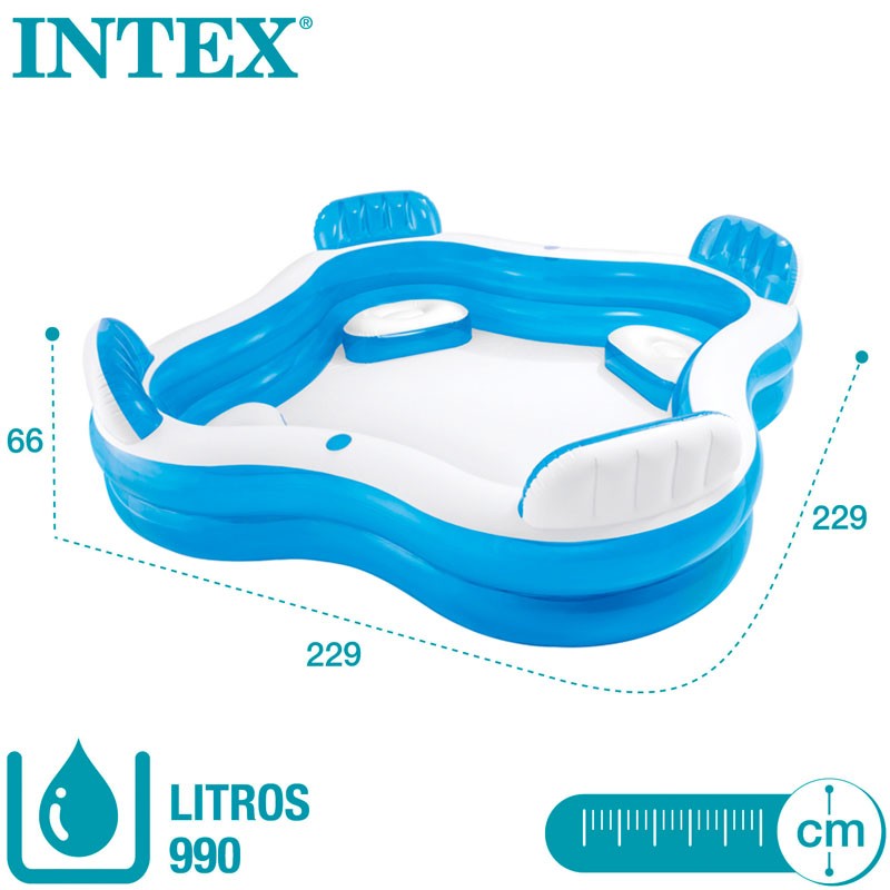 Piscina hinchable rectangular Intex 203x152x48 57180NP