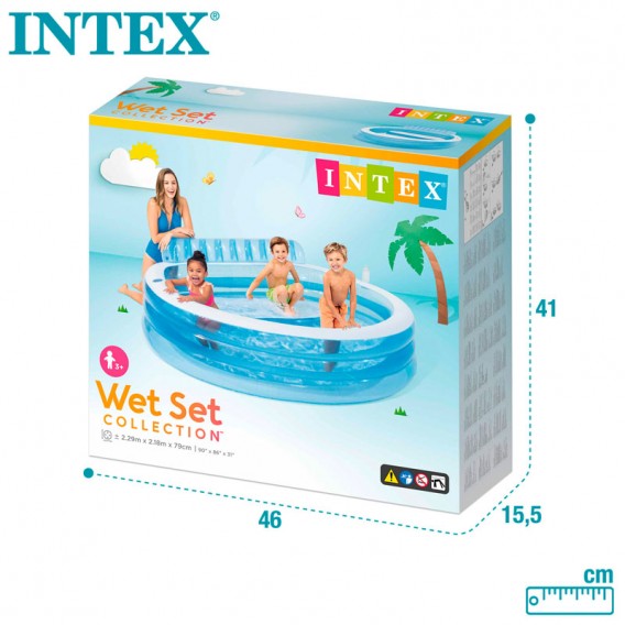 Piscina hinchable familiar Intex con banco 224x216x76 57190NP