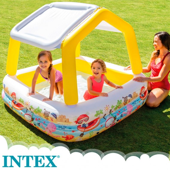 Piscina hinchable Intex Sun Shade con toldo 57470NP