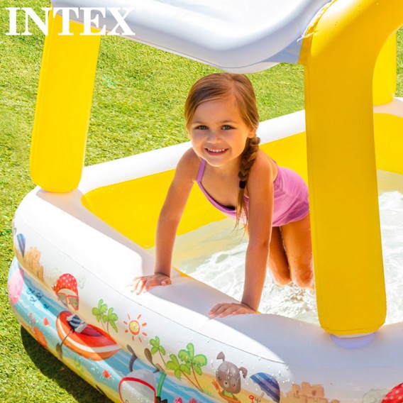 Piscina hinchable Intex Sun Shade con toldo 57470NP