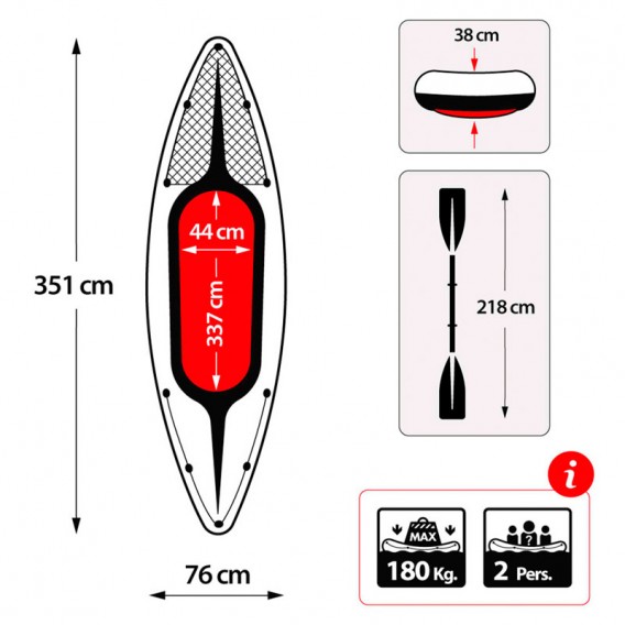 Kayak canoa hinchable Intex Challenger K2 68306NP