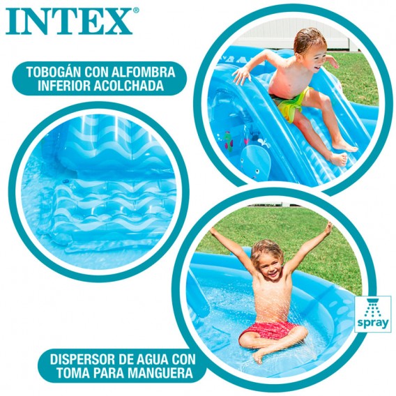 Centro de juegos hinchable Ballena Intex 57176NP