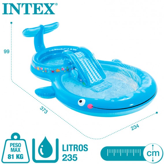 Centro de juegos hinchable Ballena Intex 57176NP