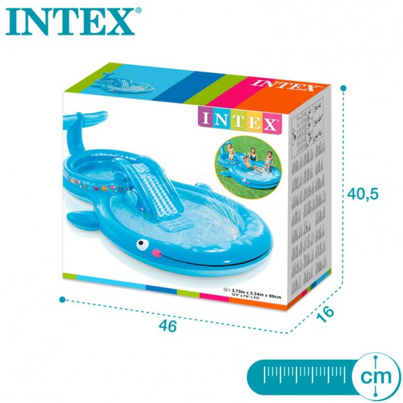 Centro de juegos hinchable Ballena Intex 57176NP