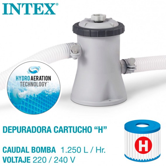 Piscina Intex autoportante Easy Set 244x61 con depuradora 28108NP