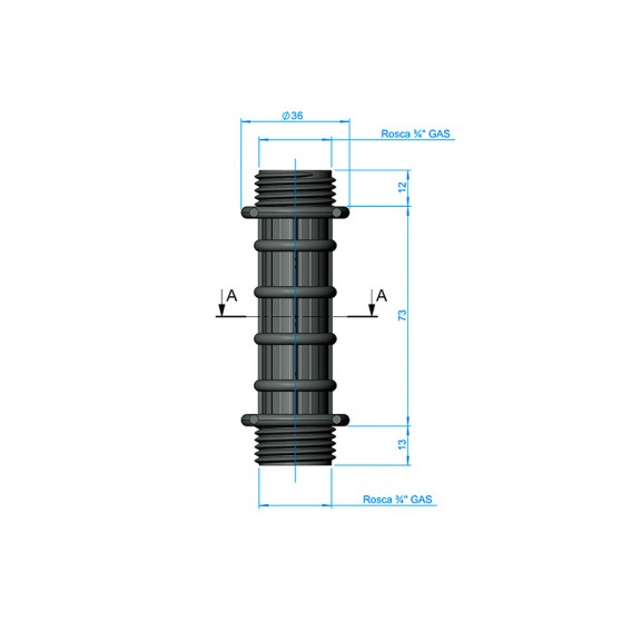 Brazos colectores ¾" alargo 100 mm AstralPool 4404180117