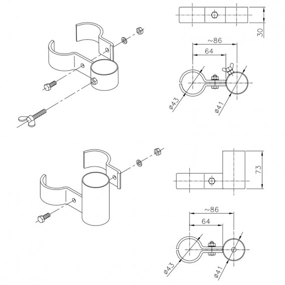 Dimensiones soporte sombrilla silla socorrista AstralPool