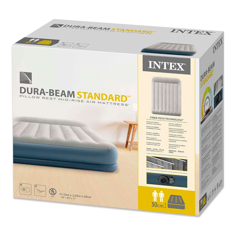 Colchón hinchable individual INTEX Dura-Beam Standard Pillow Rest Mid-Rise