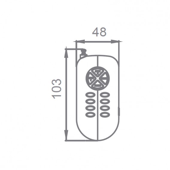 Dimensiones mando RC 900 LumiPlus Essential AstralPool