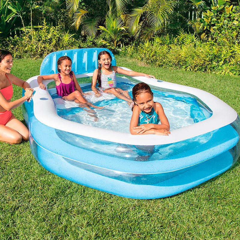 Piscina hinchable familiar con asientos