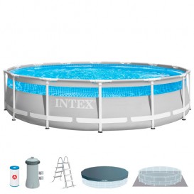 Piscina Intex Prism Frame ClearView 427x107 dep. cartucho 26722NP