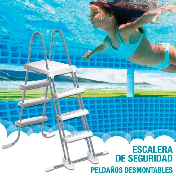 Piscina Intex Prism Frame ClearView 488x122 dep. cartucho 26730NP