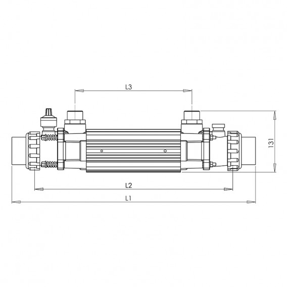 Dimensiones intercambiador de calor Elecro G2