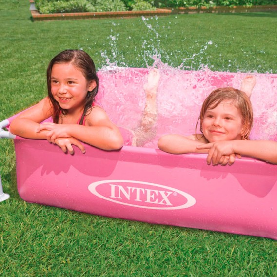 Piscina desmontable infantil Intex Mini Frame rosa 122x122x30 57172NP