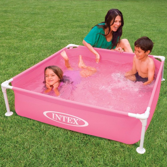 Piscina desmontable infantil Intex Mini Frame rosa 122x122x30 57172NP