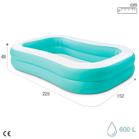 Piscina hinchable Intex rectangular Aqua Swim Center 57181NP