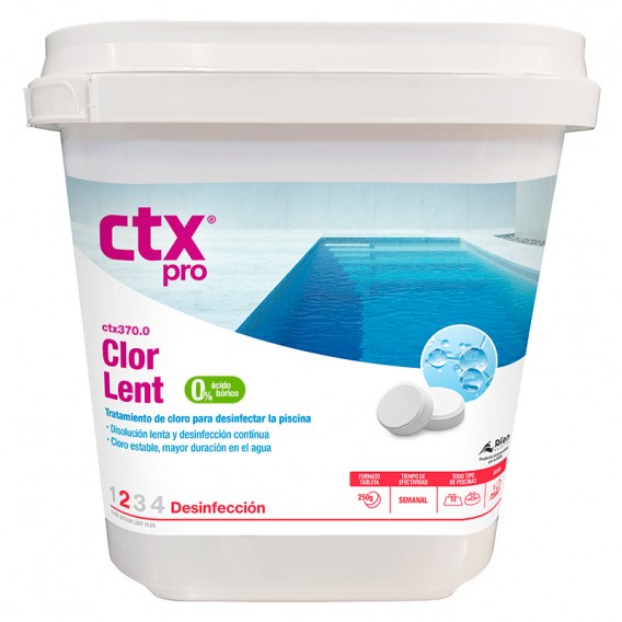 Cloro lento tricloro en tabletas 250g CTX-370 5 kg