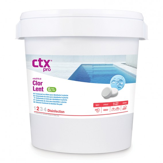 Cloro lento tricloro en tabletas 250g CTX-370 25 kg