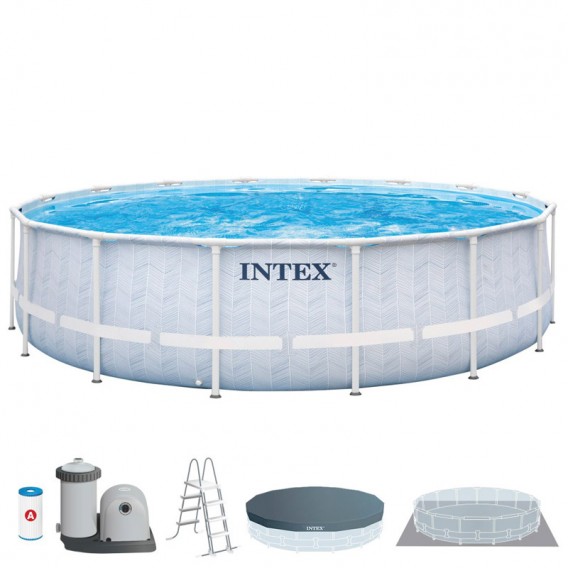 Piscina Intex Chevron Prism Frame 488x122 dep. cartucho 26746NP