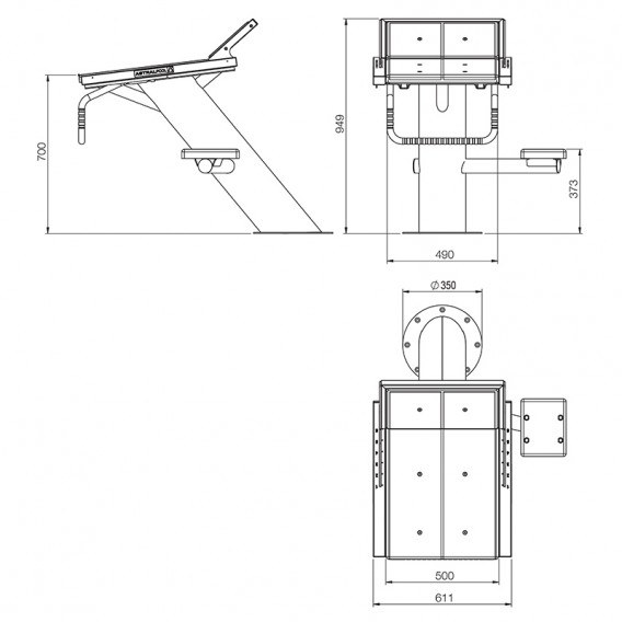 Dimensiones pódium competición AstralPool 74011