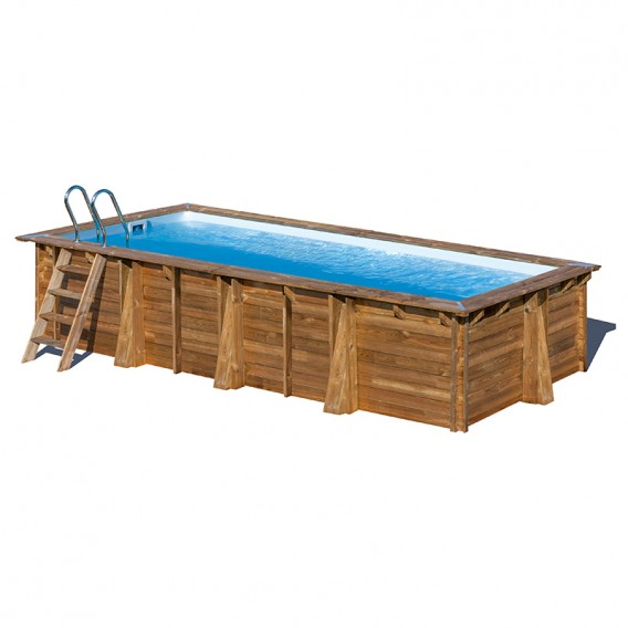 Piscina de madera Gre Papaya rectangular 520x320x133