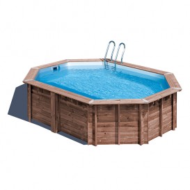 Piscina de madera Gre Bambu 2 ovalada 535x335x136