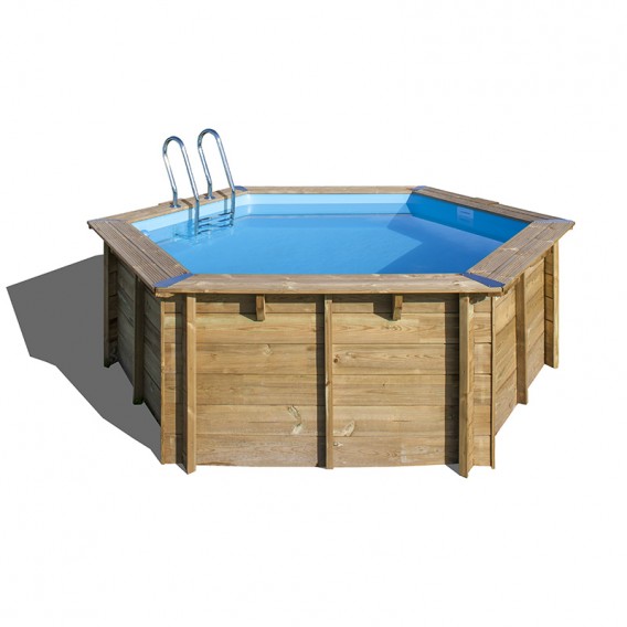 Piscina de madera Gre Vanille 2 redonda