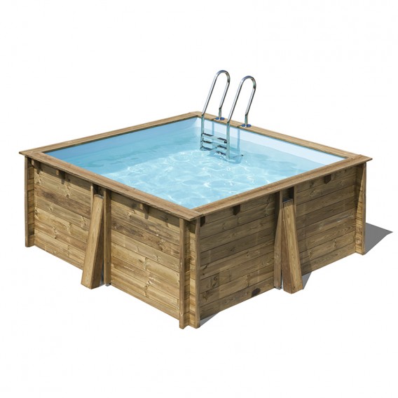 Piscina de madera Gre Carra 3 cuadrada
