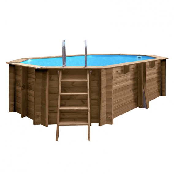 Piscina de madera Gre Grenade 2 ovalada