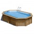 Piscina de madera Gre Cannelle 2 ovalada