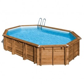Piscina de madera Gre Safran 2 ovalada