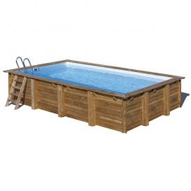 Piscina de madera Gre Evora rectangular