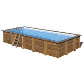 Piscina de madera Gre Braga rectangular