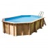 Piscina de madera Gre Vermela ovalada