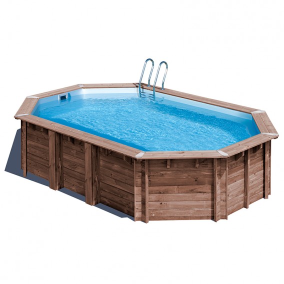 Piscina de madera Gre Macadamia ovalada
