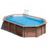 Piscina de madera Gre Macadamia ovalada