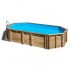 Piscina de madera Gre Orange ovalada