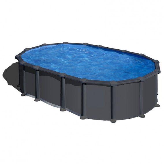 Piscina Gre Anthracite ovalada KITPROV6188GY